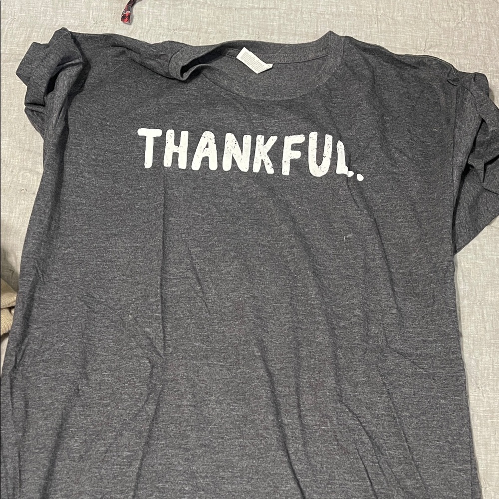 Gray Thankful T-Sleepshirt